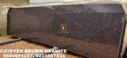 Cat Eyes Brown Granite Stone Slab For Flooring