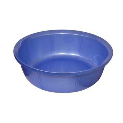 Blue Plain Round Plastic Tubs