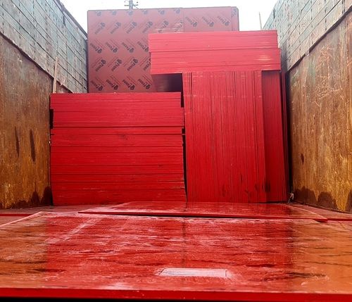 Multicolor Red Color Plain Shuttering Plywood