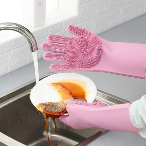 Silicone Scrubbing Hand Gloves For Dish Washing at Best Price in Vasai