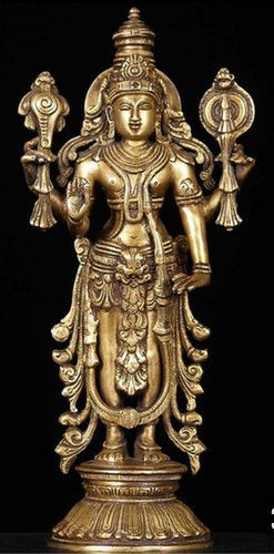 Golden Brass Vishnu Statue 13Kg