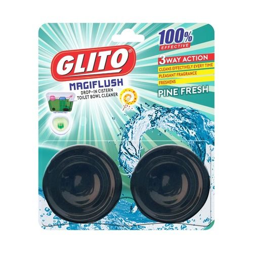 Green Glito Magiflush Drop - In Cistern Toilet Bowl Cleaner- Pine Fresh (Pack Of 1X192 Pcs)