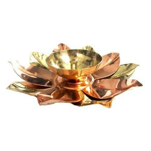 Gold Plated Lotus Diya