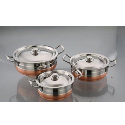 Kitchen Copper Base Stainless Steel Handi Set