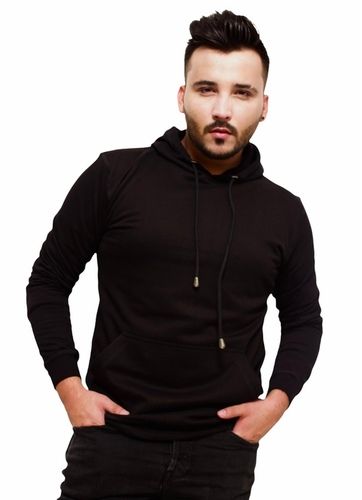 Regular Fit Black Color Hoodie Age Group: All