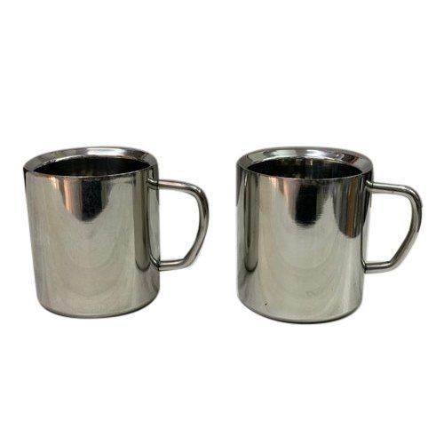 Silver Stainless Steel Tea Cup Set