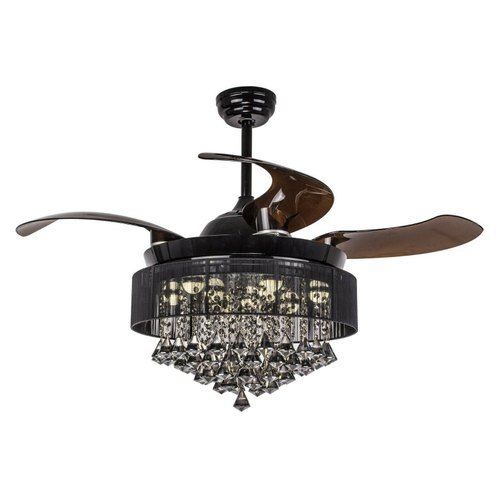 4 Blade Foldable Crystal Led Ceiling Fan Blade Diameter: 46 Inch (In)