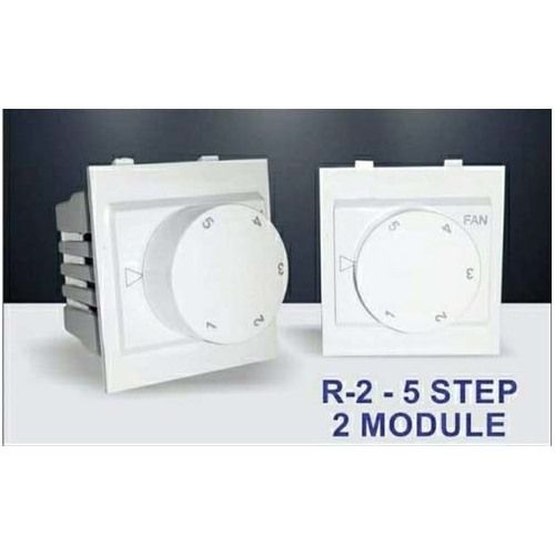 Polycarbonate 5 Step White Modular Fan Regulator