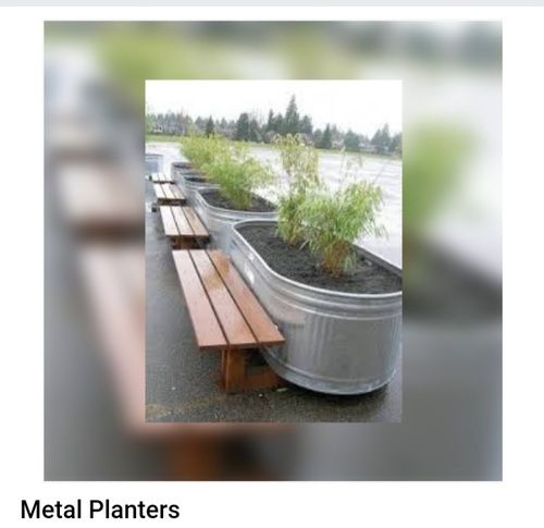 Various Fine Finished And Plain Design Metal Planters Pots