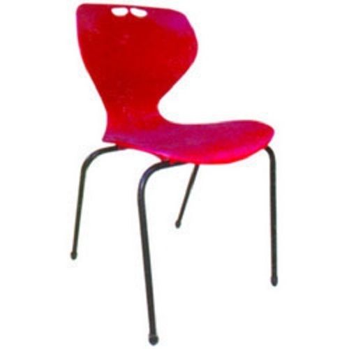 Nylon Shell Seat Cafeteria Chair (Red)