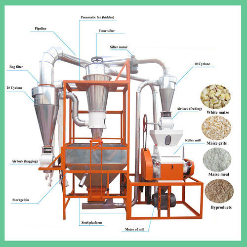 Semi-Auto Pneumatic 5t Wheat Flour Mill
