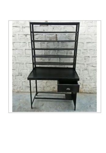 Easy To Clean Black Color Industrial Iron Study Desk