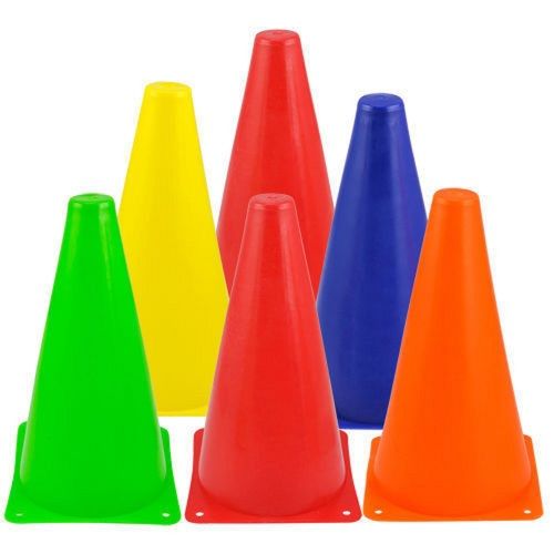 Multicolor Portable Plastic Agility Training Cones