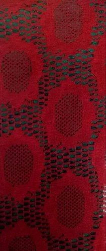 Red Printed Unstitchednet Fabrics (100-150 Gsm 44-45 Inch)