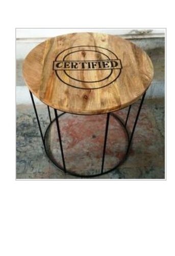 Round Shape Industrial Metal Side Table