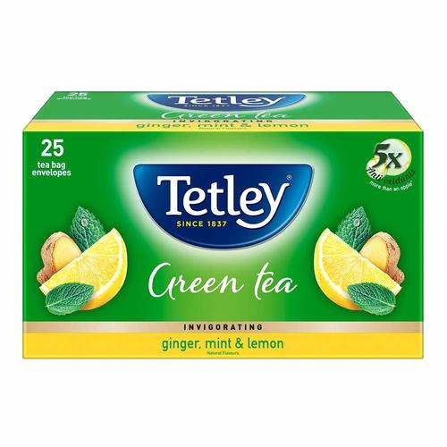 Tetley Green Tea Bags 25 Pcs Ginger Mint Lemon