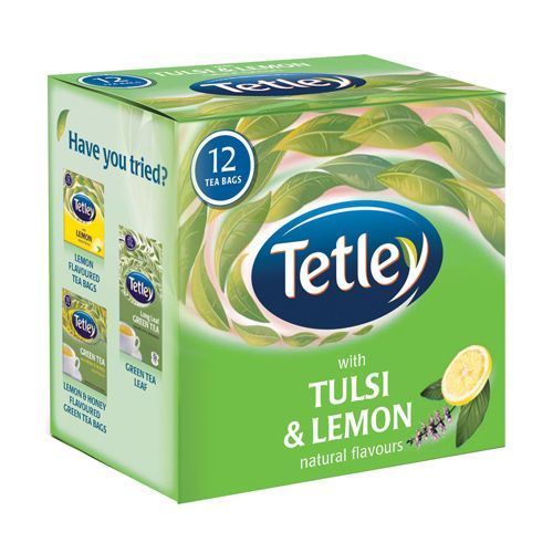 Tetley Leaf 12 Pcs Tea Bags Tulsi Lemon