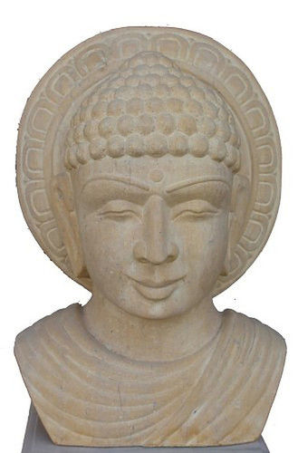 White Sandstone Buddha Head