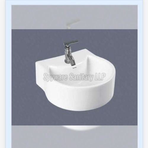 White Small Size Wall Hung Wash Basin