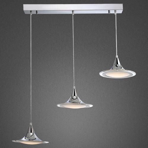 Modern Pendant Light - Metal and Glass, 110V~240V LED Hanging Fixture | Lightweight, Easy Assembly, Decorative Indoor Bathroom Lighting