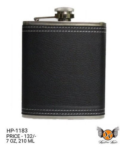 Stainless Steel Black Color Hip Flask