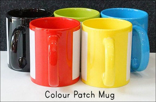 Color Patch Round Ceramic Mug