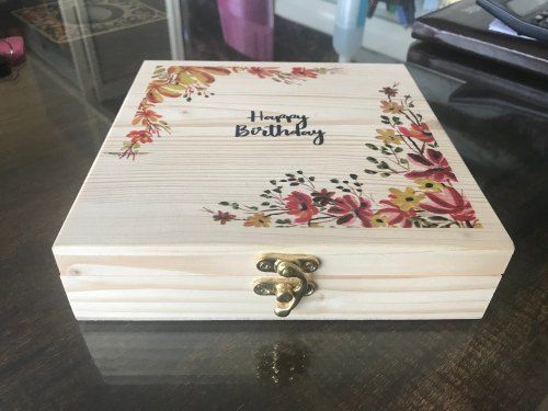 Wood Durable Customized Wooden Gift Box 500 Grams