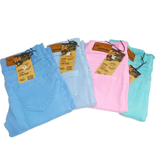 Ladies Color Denim Jeans