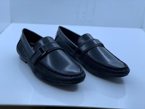 Breathable Black Without Laces Black Loafer Shoes