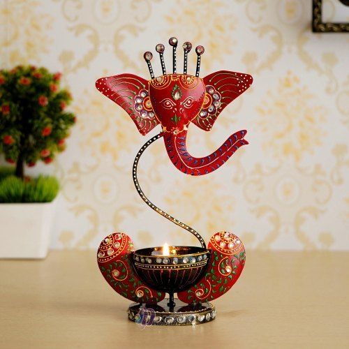 Lord Ganesha Multi T Light Candle Holder