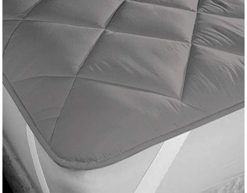 Grey Machine Made Mattress Protector 