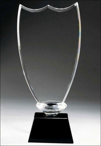 Smooth Finish Crystal Shield Trophies