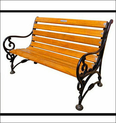 Brown 3 Seater Comfortable Frp Garden Bench With Back