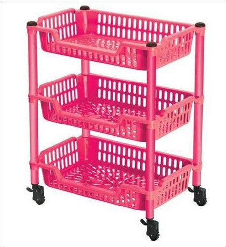 Plastic Vegetable Rack Trolley