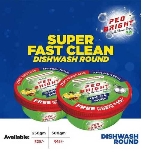 Blue Super Fast Clean Dishwash Round Bar Soap