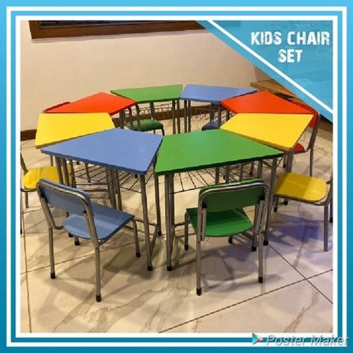 Red Modular Multicolor Kids Primary Nursery School Chair