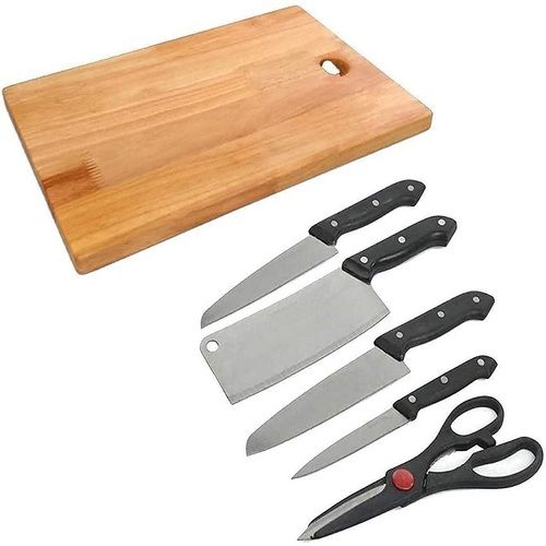 Chopping Board With 4 Knife & 1 Scissor