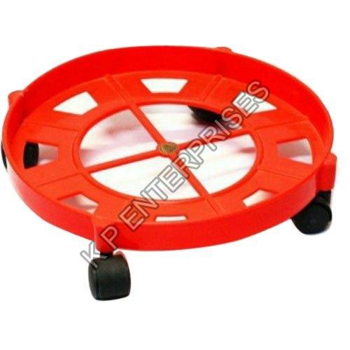 Plastic Gas Cylinder Trolley With Wheels For Gas Cylinders And Multipurpose Use (Red) Application: Home