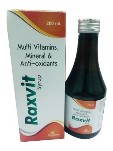 Raxvit Syrup (मल्टी विटामिन, मिनरल्स और एंटीऑक्सीडेंट)