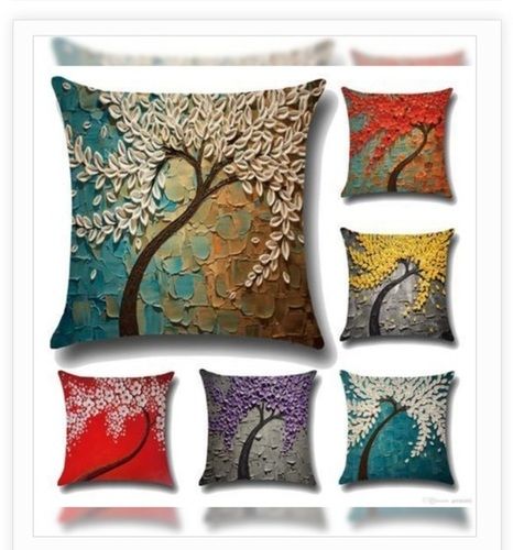 Various Square Shape Pure Cotton Printed Cushion Cover