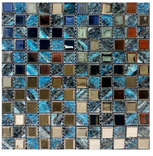 Ceramic 6 - 8 Mm Interior Wall Metal Mosaic Tile