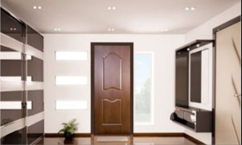 Hardwood Plywood Brown Panel Door For Entry