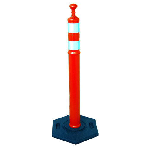 Red And White Road Traffic Delineators