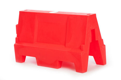 Red Plastic Road Safety Barriers