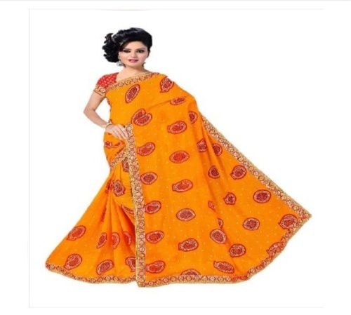 Summer Yellow Color Fancy Traditional Saree