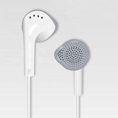 YS 0001 Wired Earphone - Plastic Body, 1 Meter Length, 3.5mm Jack, White Color | Wired Connectivity, Microphone, Call Control Features