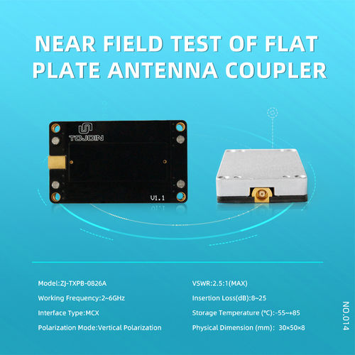 2~6Ghz Near Field Test Of Flat Plate Antenna Coupler Small For Wifi Power Test Dimension(L*W*H): 30*50*8 Millimeter (Mm)