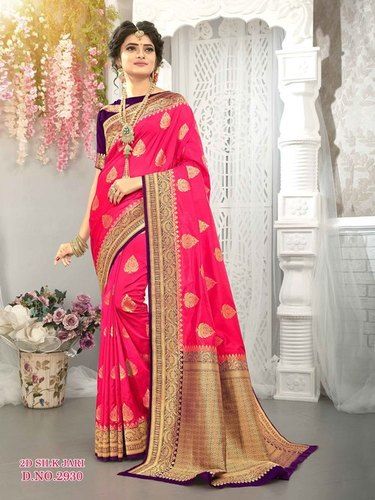 Traditional 2D Silk Jari Butta Rich Pallu Fancy Saree (Parampara 2930)