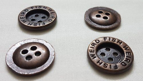 Round Brown Color Metal Button