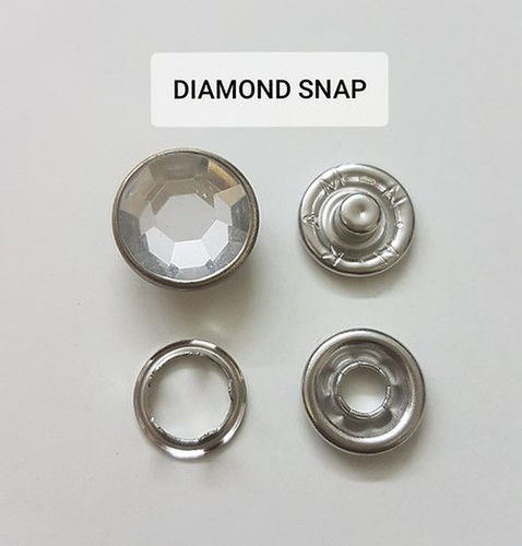 Multi Color Silver Finish Snap Buttons